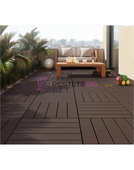 Декинг плочи тъмно кафяви WPC